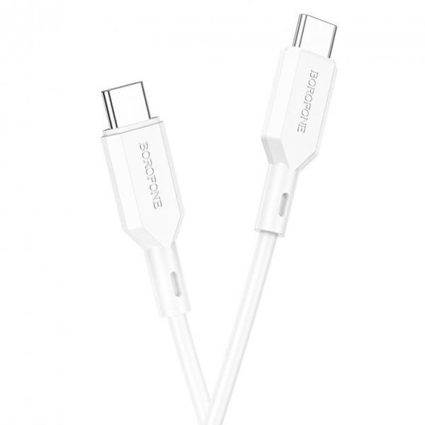 USB кабель Borofone BX70 Type-C to Type-C 60W-белый 40000807 фото