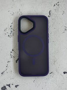 Чехол-накладка Metal Buttons with MagSafe для iPhone 16 Pro- фиолетовый 40201684 фото