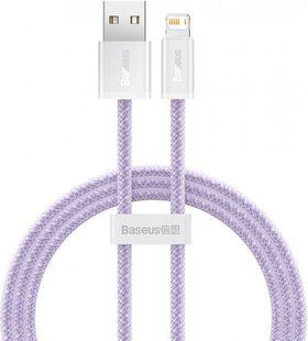 USB кабель Baseus USB to Lighting 2.4A 2m(CALD000505)- бузковий 51348 фото