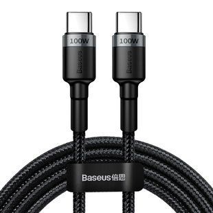USB-C кабель Baseus Fast Charger Type-C to Type-C 100W 1M (CATKLF-GA91)- черный 40100001 фото