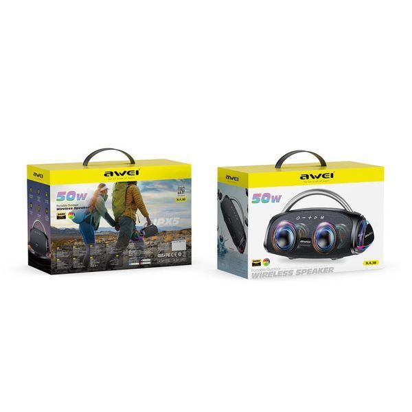 Bluetooth колонка Awei KA38 50W- чорний 51650 фото