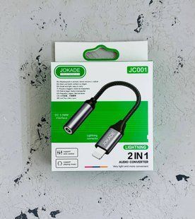 Audio converter Jokade JC001 3.5 to Lightning- чорний 51555 фото