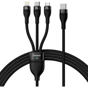 USB кабель Baseus 3in1 USB to Micro/Lightning/Type-C 3.5A 1m(P10320105221-00)- білий 40201965 фото