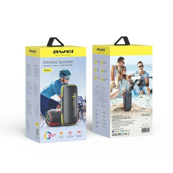 Bluetooth колонка Awei KA5 20W- чорно-червоний 51652 фото